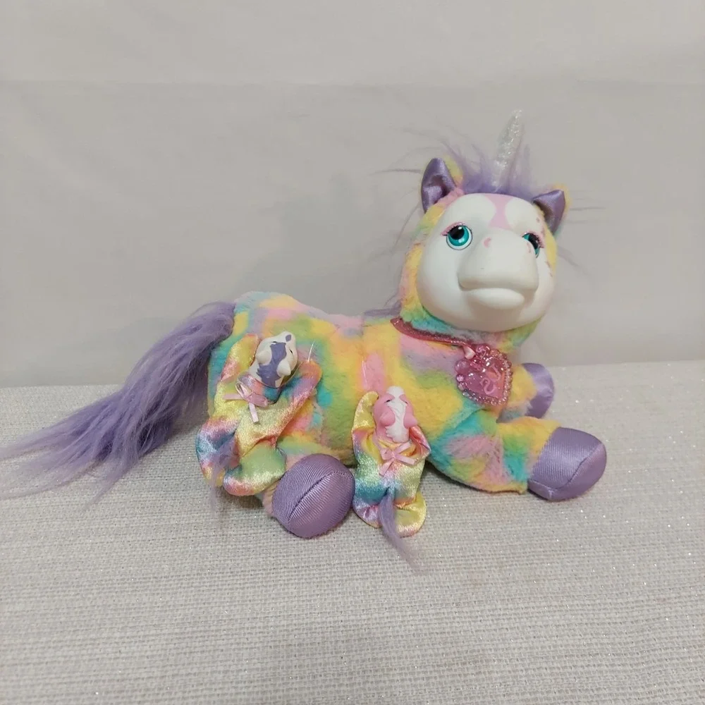 2017 Unicorn Surprise Plush Pastel Tie Dye Mom 2 Babies Pastel Stuffed‎ Doll 10